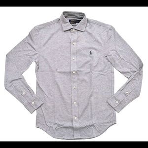 Ralph Lauren Knit Dress Shirt With Spread Collar